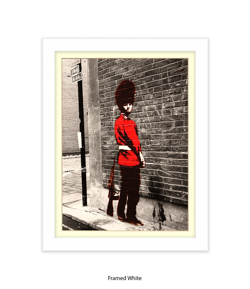 Queens Guard Two Tone Banksy Art Print