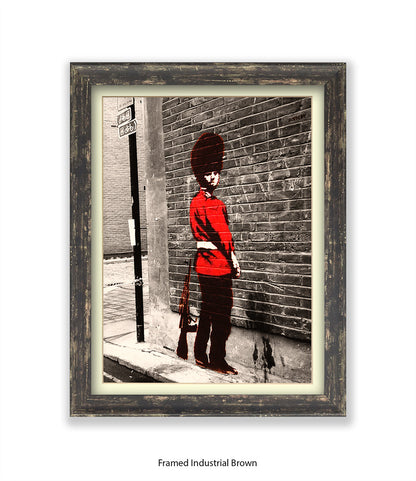 Queens Guard Two Tone Banksy Art Print