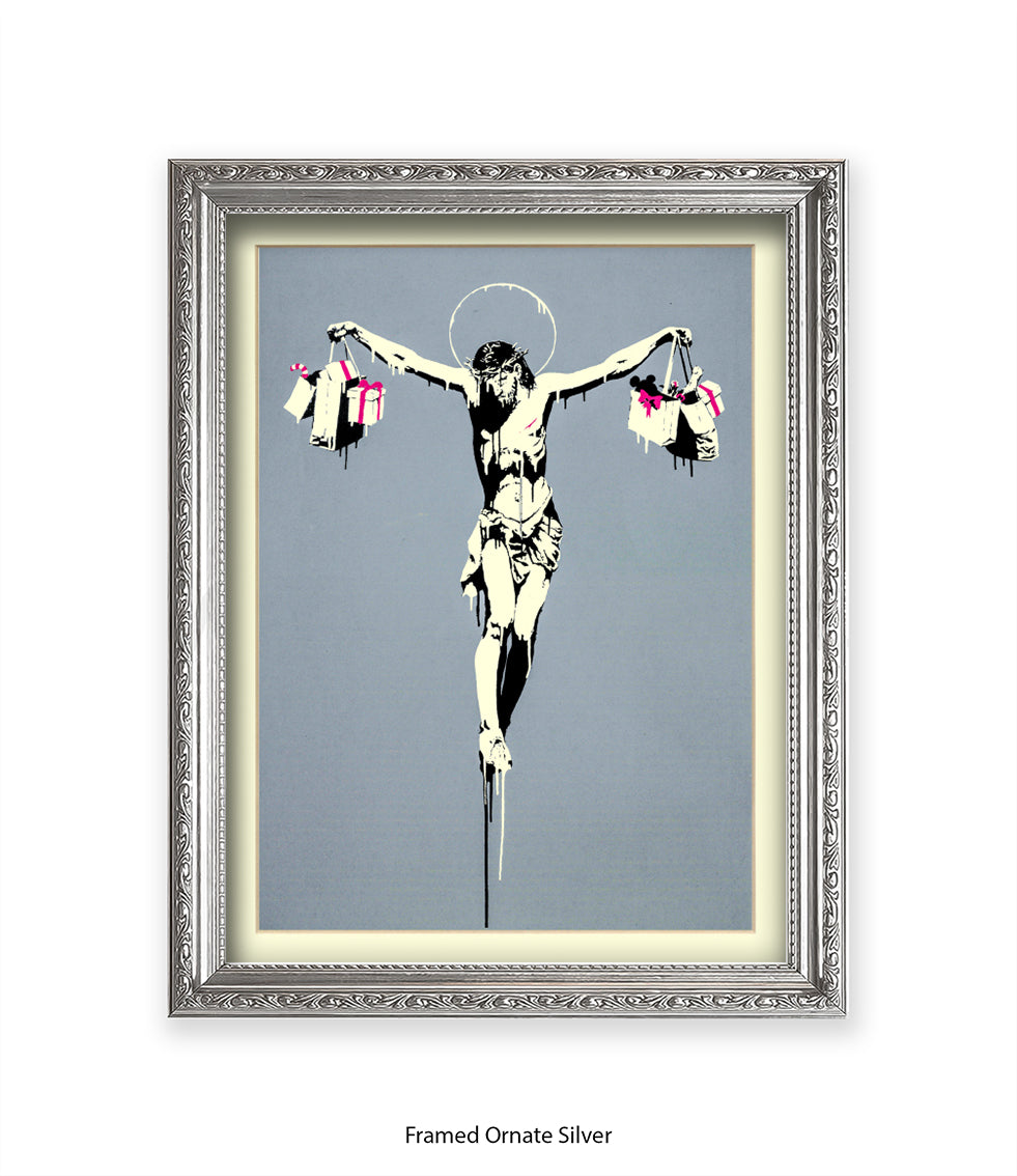 Jesus Shopping Bags Banksy Art Print