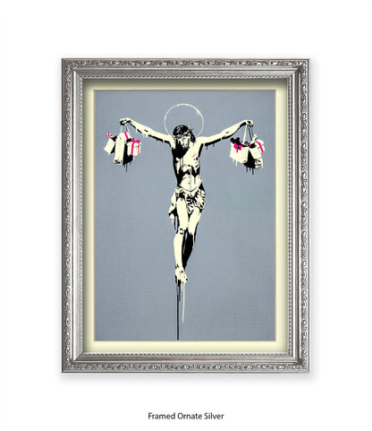 Jesus Shopping Bags Banksy Art Print