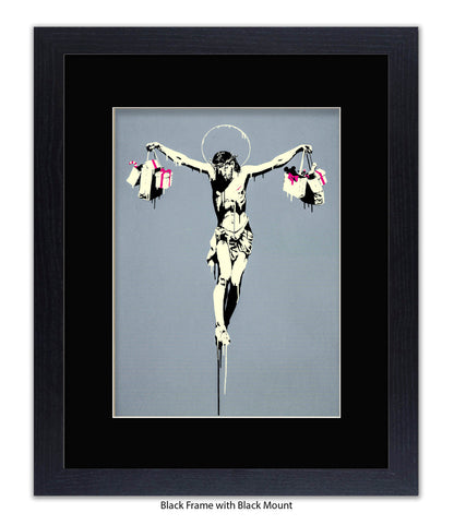 Jesus Shopping Bags Banksy Art Print