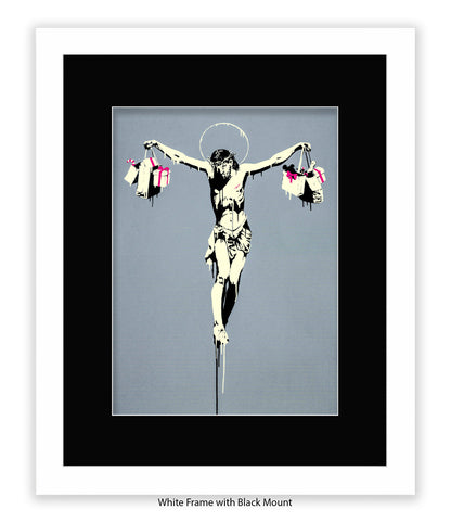 Jesus Shopping Bags Banksy Art Print