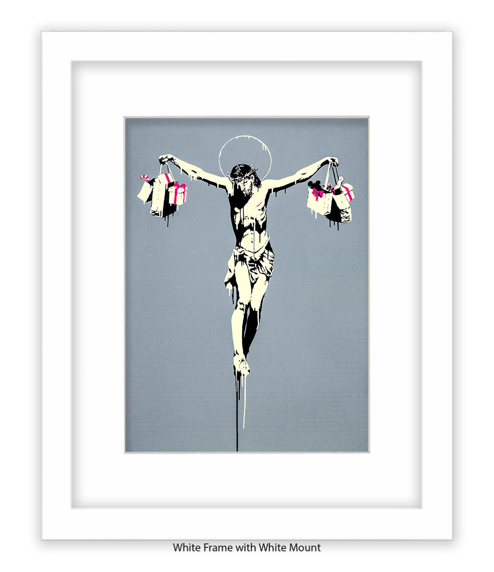 Jesus Shopping Bags Banksy Art Print