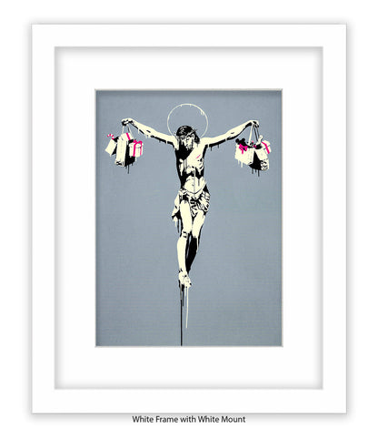 Jesus Shopping Bags Banksy Art Print