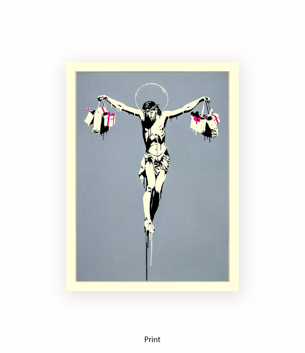 Jesus Shopping Bags Banksy Art Print