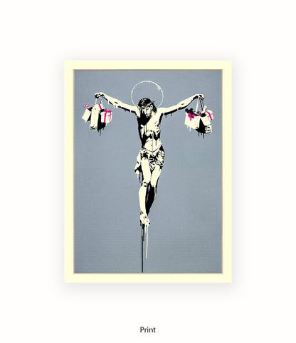 Jesus Shopping Bags Banksy Art Print