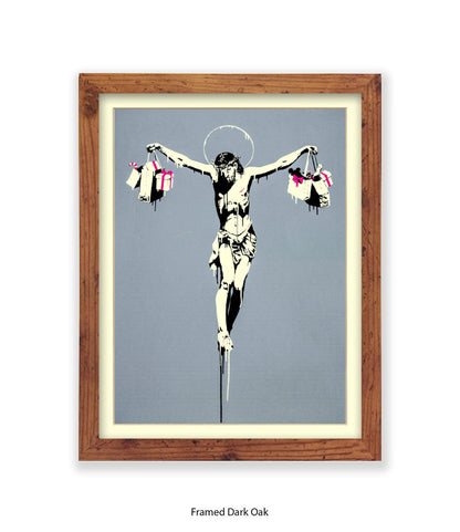 Jesus Shopping Bags Banksy Art Print