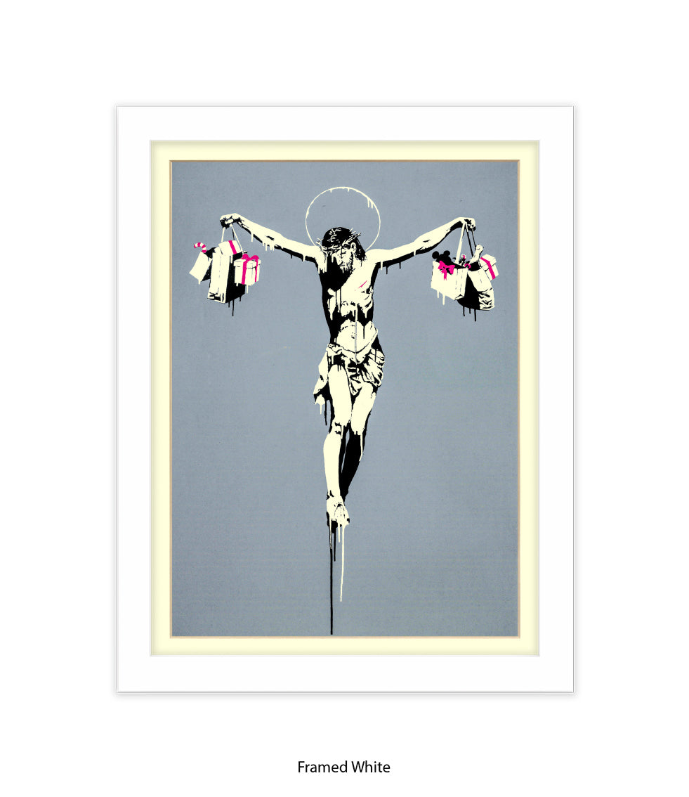 Jesus Shopping Bags Banksy Art Print