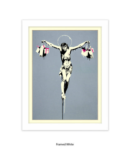 Jesus Shopping Bags Banksy Art Print