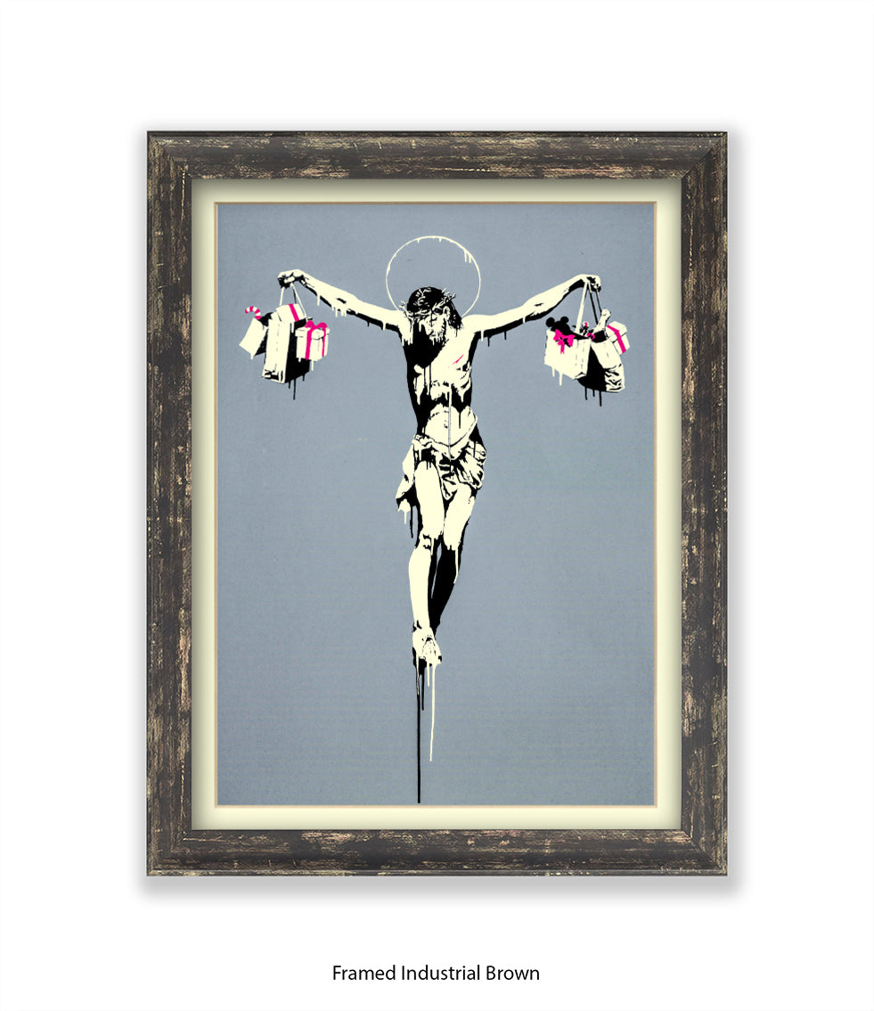 Jesus Shopping Bags Banksy Art Print