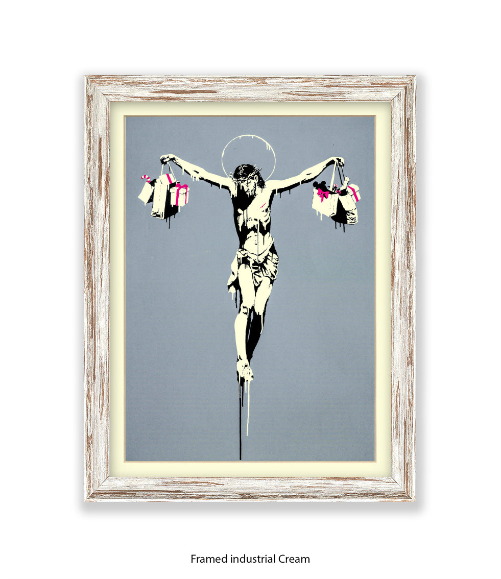 Jesus Shopping Bags Banksy Art Print