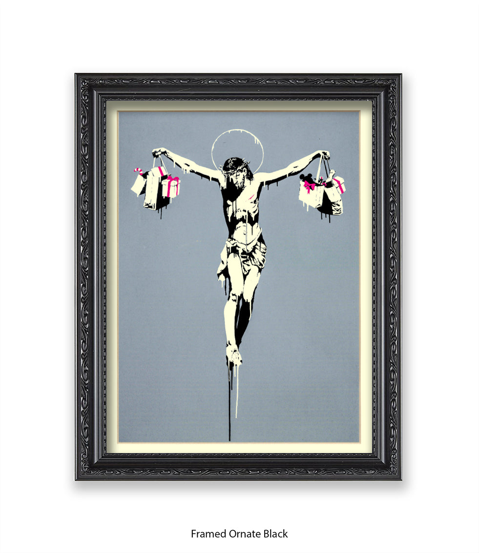 Jesus Shopping Bags Banksy Art Print