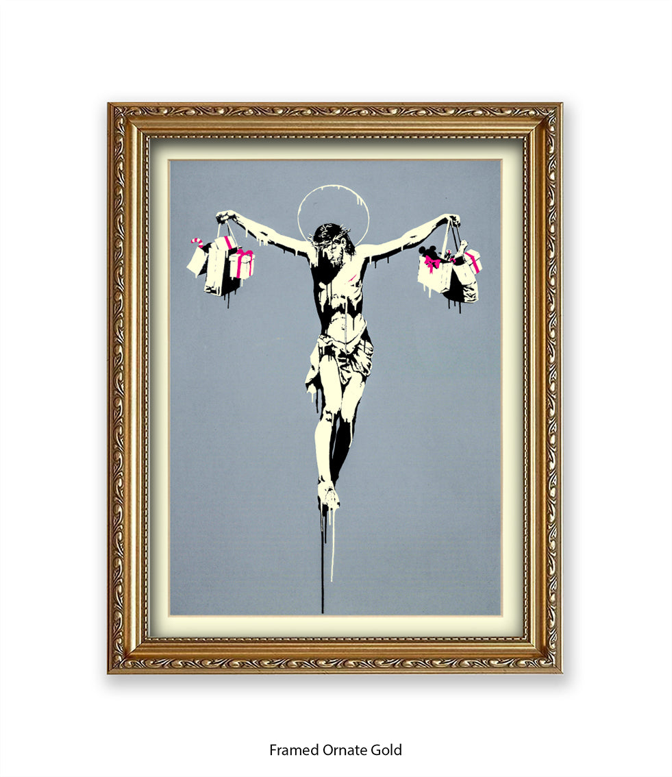 Jesus Shopping Bags Banksy Art Print