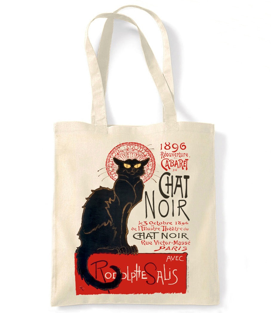 Chat Noir - Retro Shopping Tote Bag