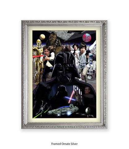 Star Wars Colllage Dan Avenell Art Print