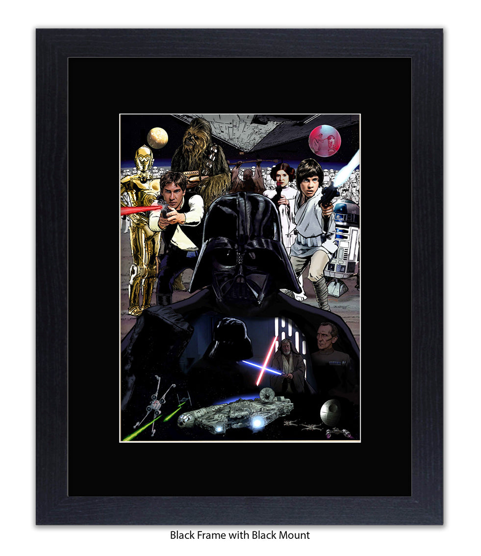 Star Wars Colllage Dan Avenell Art Print