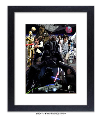 Star Wars Colllage Dan Avenell Art Print