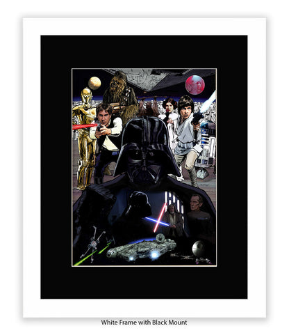 Star Wars Colllage Dan Avenell Art Print