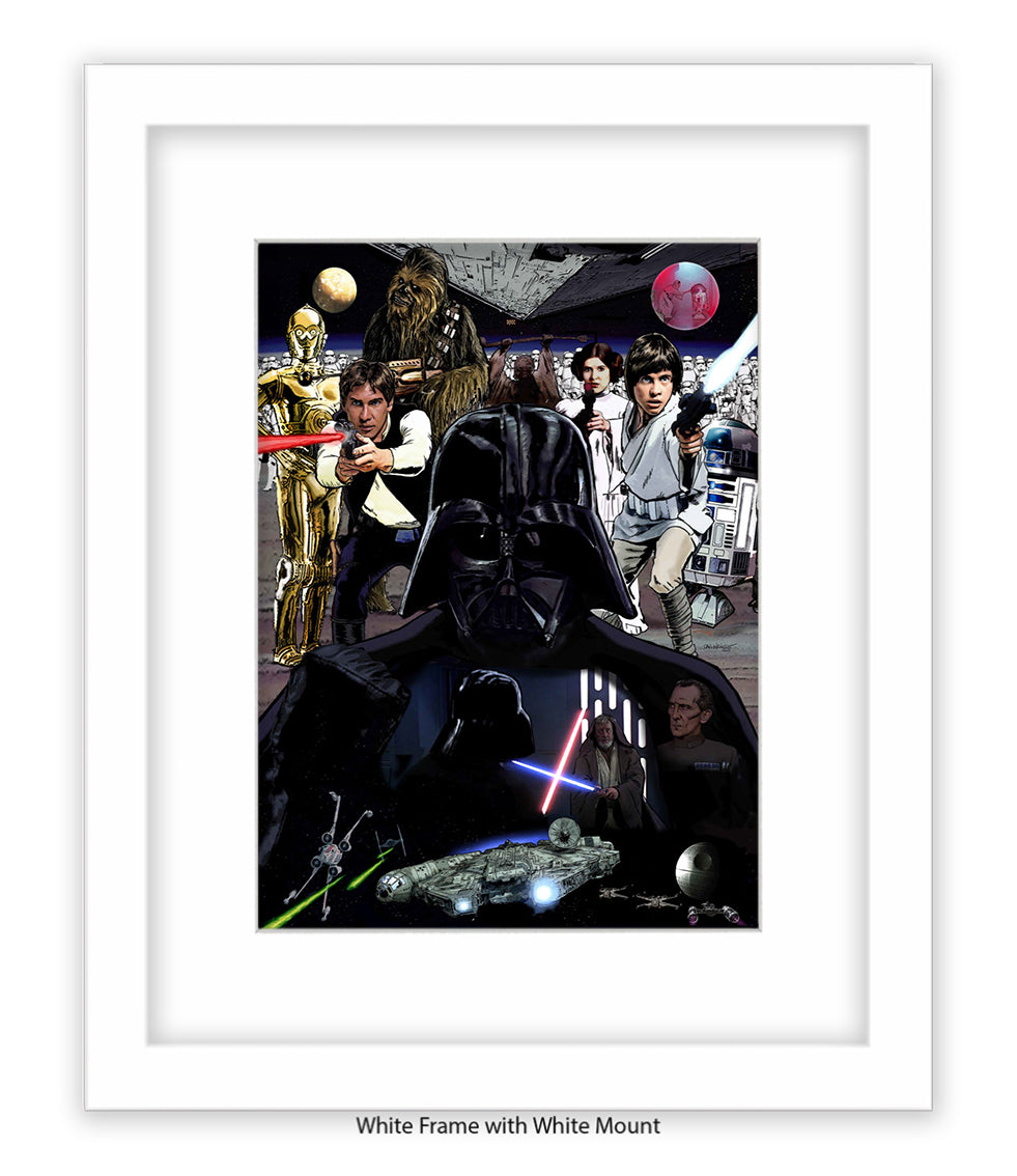 Star Wars Colllage Dan Avenell Art Print