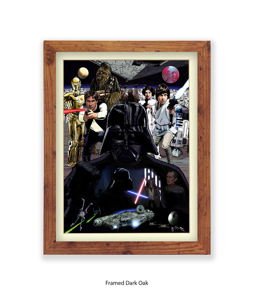 Star Wars Colllage Dan Avenell Art Print