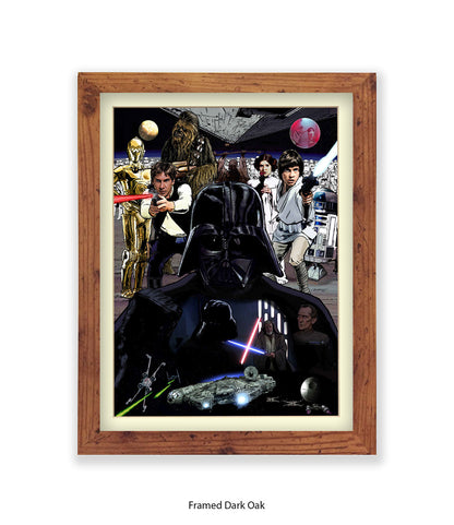 Star Wars Colllage Dan Avenell Art Print