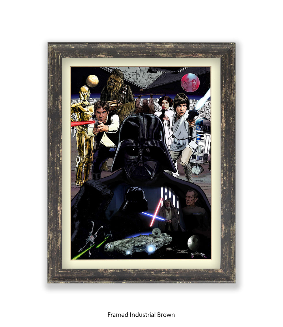 Star Wars Colllage Dan Avenell Art Print