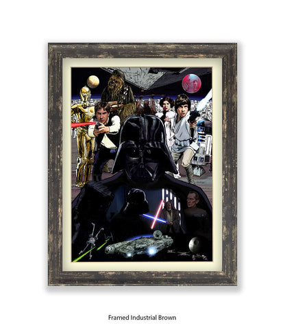 Star Wars Colllage Dan Avenell Art Print