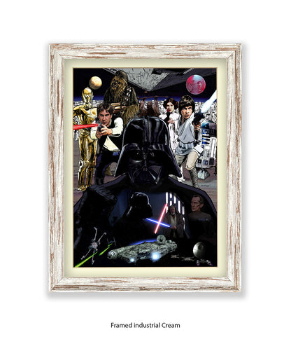 Star Wars Colllage Dan Avenell Art Print