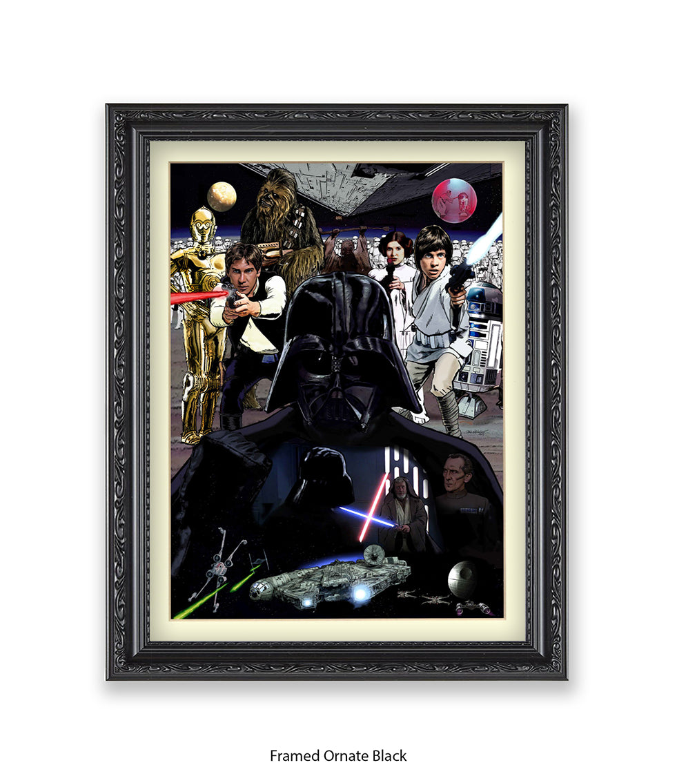 Star Wars Colllage Dan Avenell Art Print