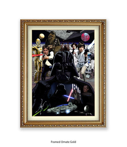 Star Wars Colllage Dan Avenell Art Print