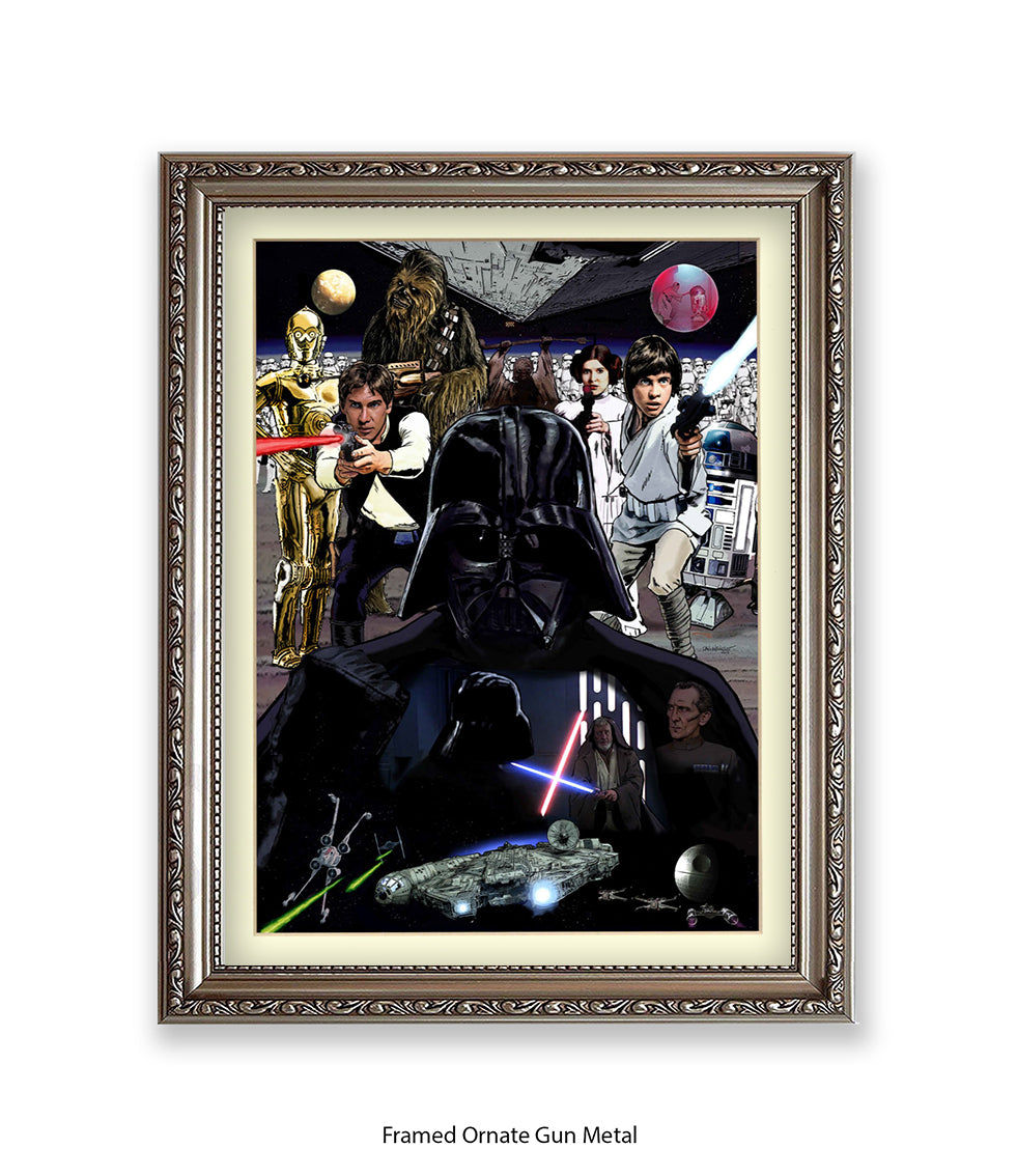 Star Wars Colllage Dan Avenell Art Print