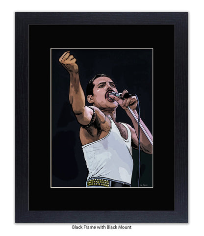 Freddie Mercury Fist Dan Avenell Art Print