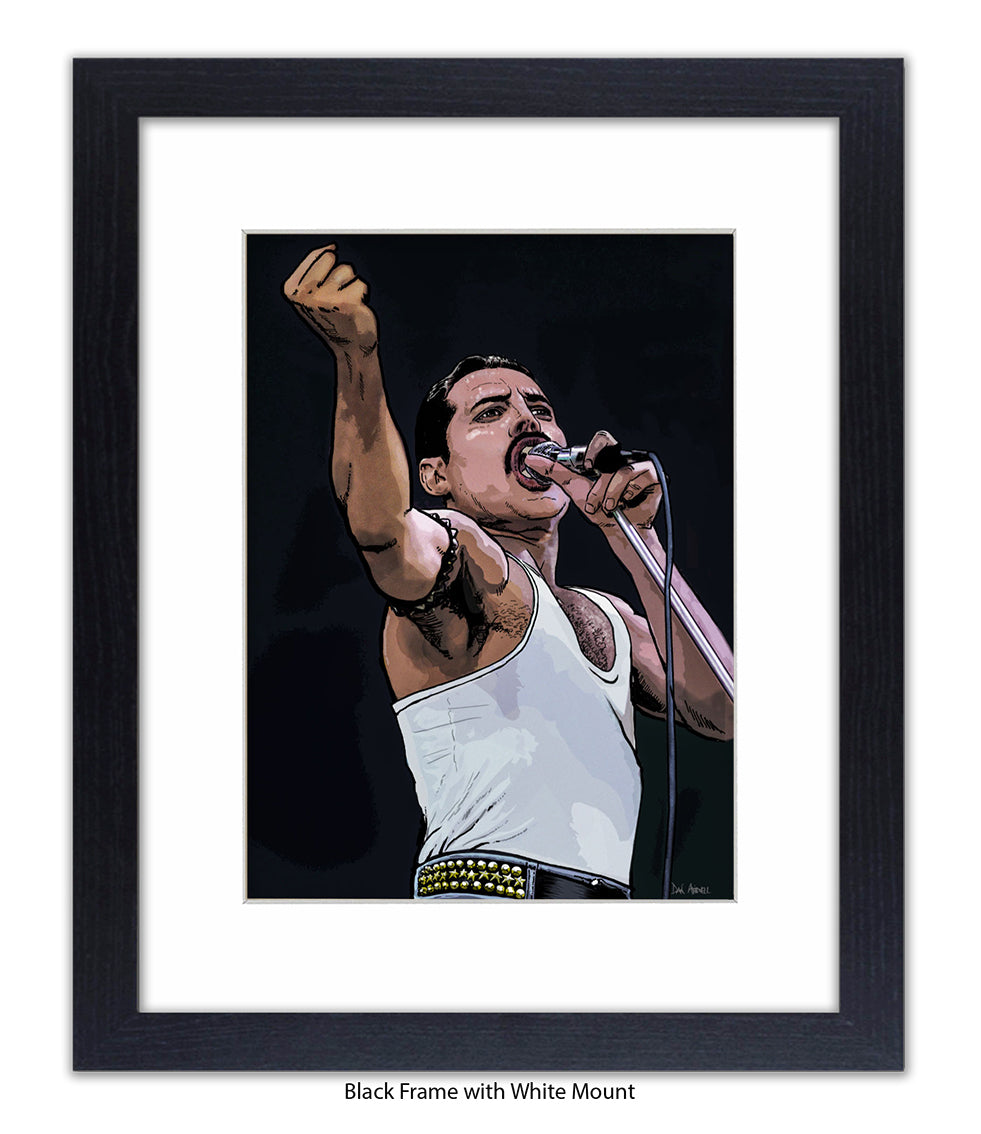 Freddie Mercury Fist Dan Avenell Art Print