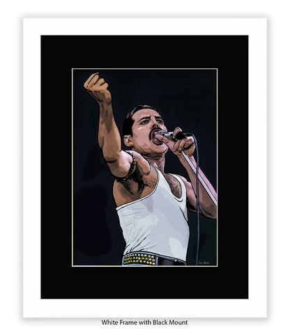 Freddie Mercury Fist Dan Avenell Art Print