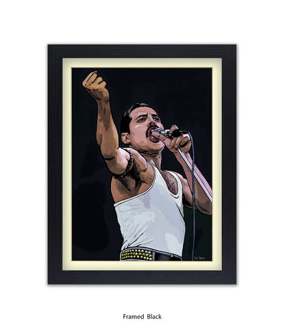 Freddie Mercury Fist Dan Avenell Art Print