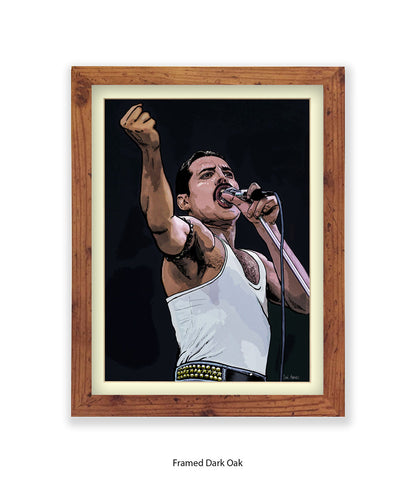 Freddie Mercury Fist Dan Avenell Art Print