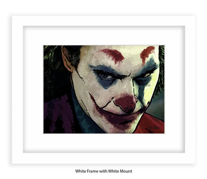 Joker Joaquin Phoenix Dan Avenell Art Print