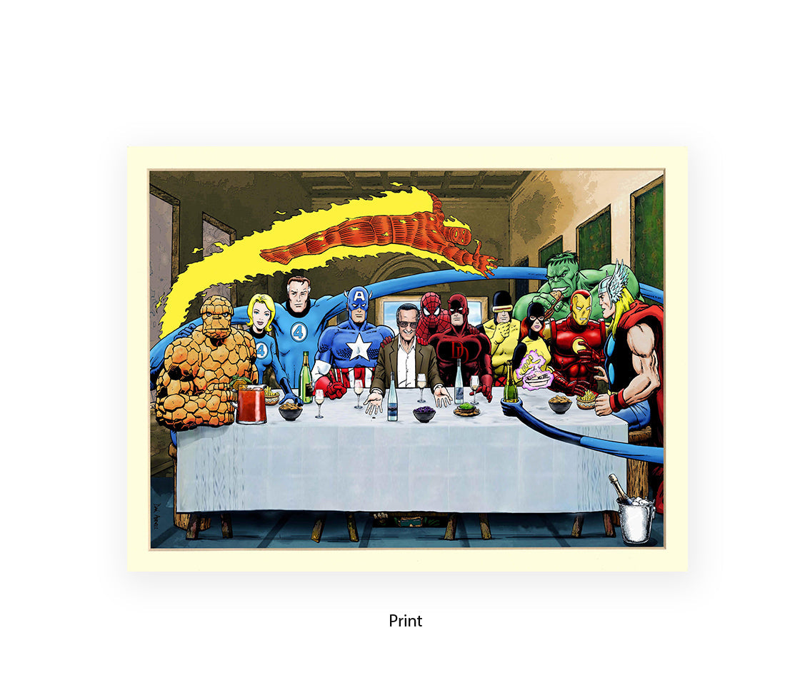 Stan Lee The Last Supper Dan Avenell Art Print