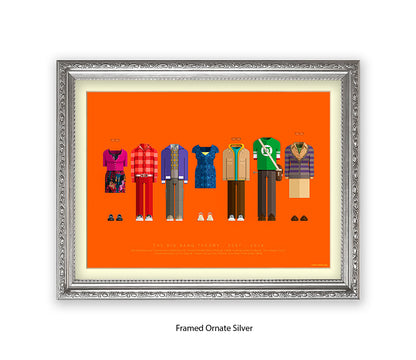 Big Bang Theory 7 Characters - H Fred Birchal Art Print