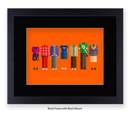 Big Bang Theory 7 Characters - H Fred Birchal Art Print