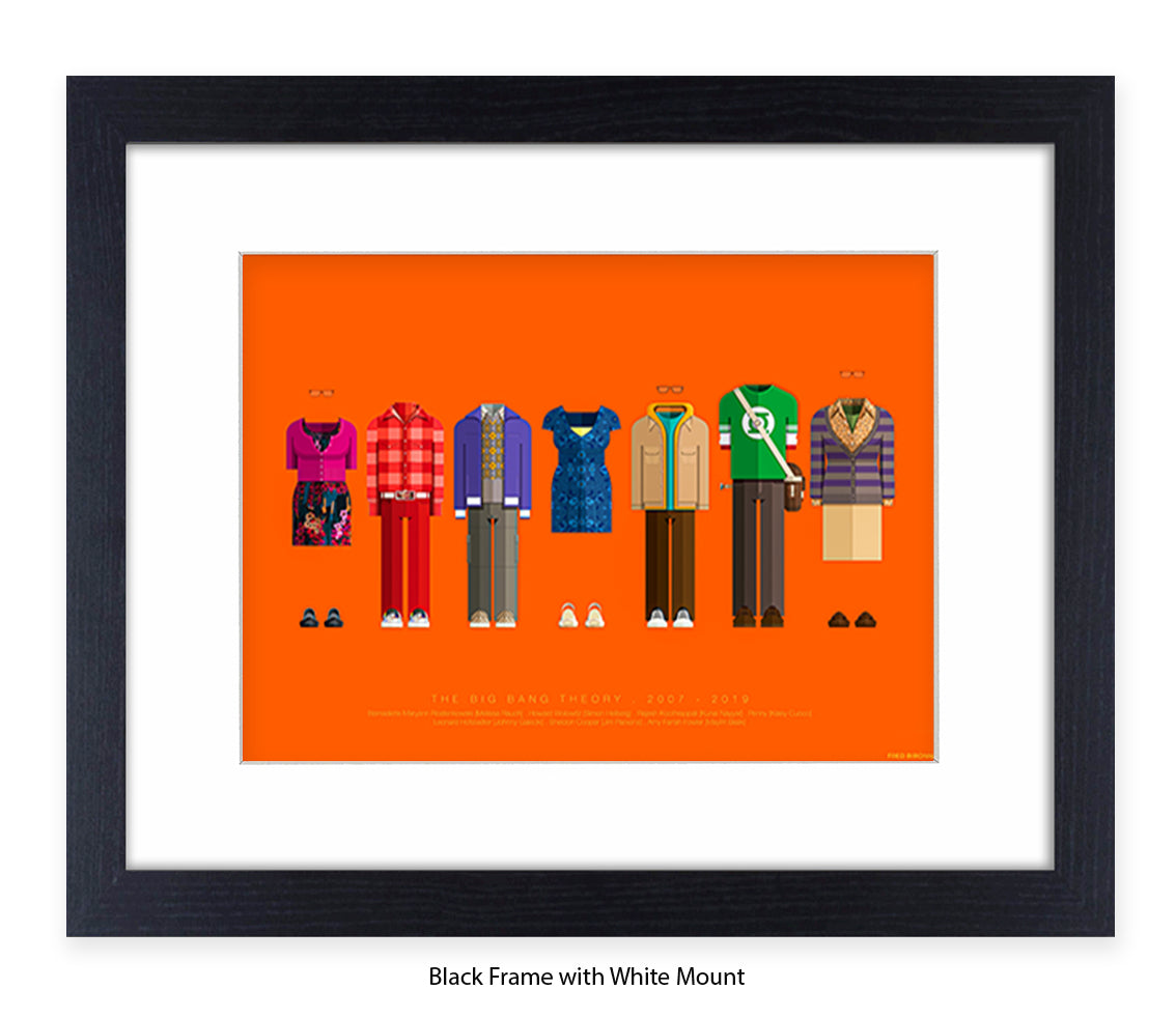 Big Bang Theory 7 Characters - H Fred Birchal Art Print