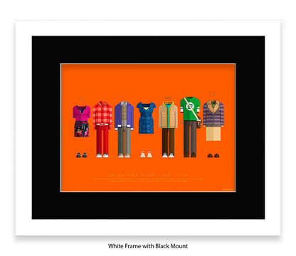 Big Bang Theory 7 Characters - H Fred Birchal Art Print