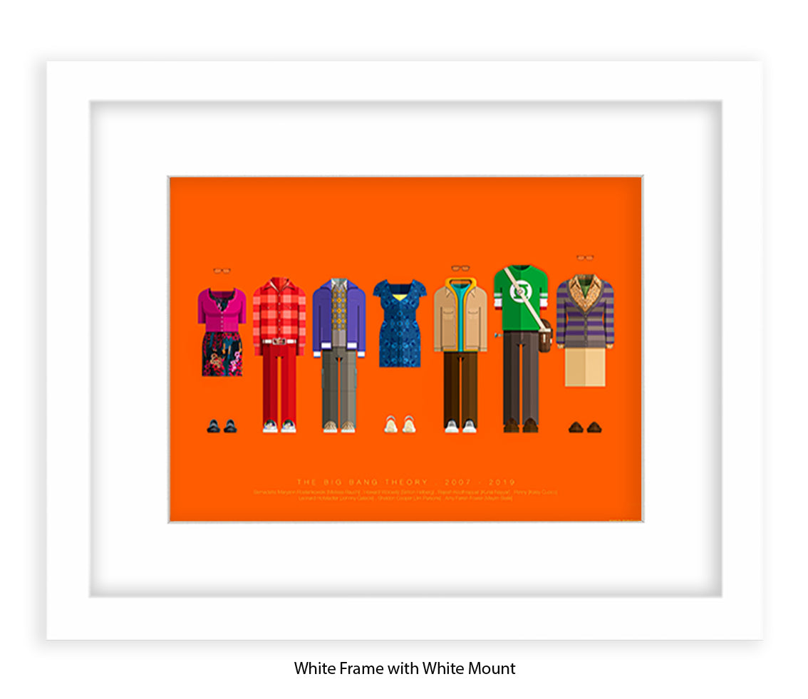 Big Bang Theory 7 Characters - H Fred Birchal Art Print