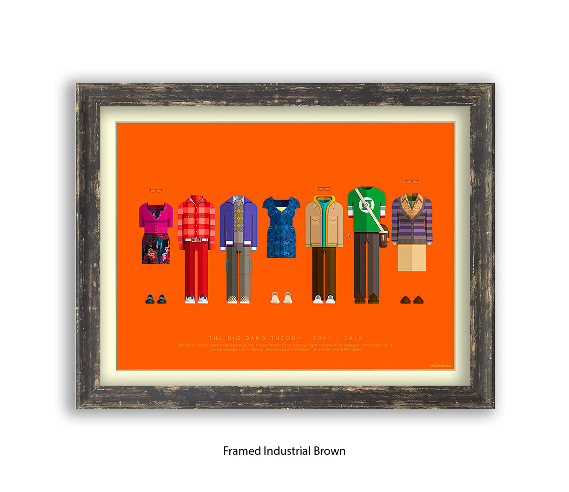 Big Bang Theory 7 Characters - H Fred Birchal Art Print