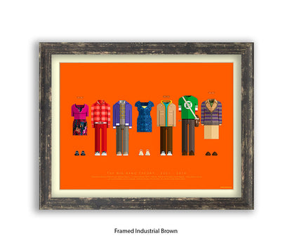 Big Bang Theory 7 Characters - H Fred Birchal Art Print