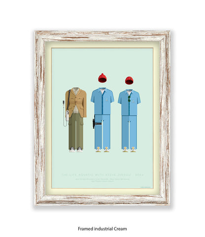 Life Aquatic Characters Fred Birchal Art Print