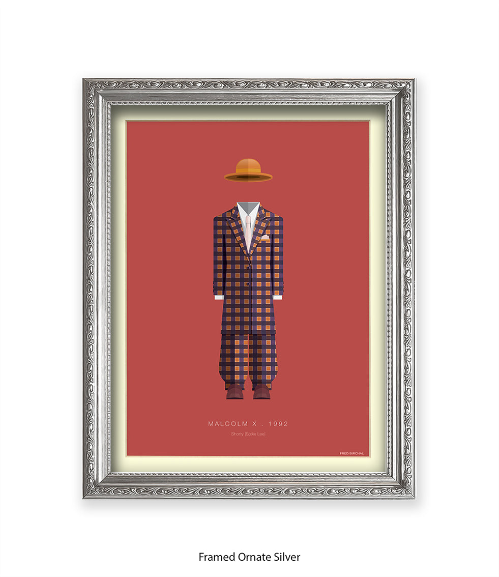 Malcolm X - Checked Suit - Shorty - Fred Birchal Art Print