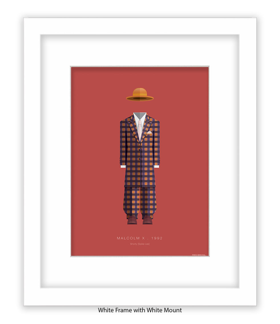 Malcolm X - Checked Suit - Shorty - Fred Birchal Art Print