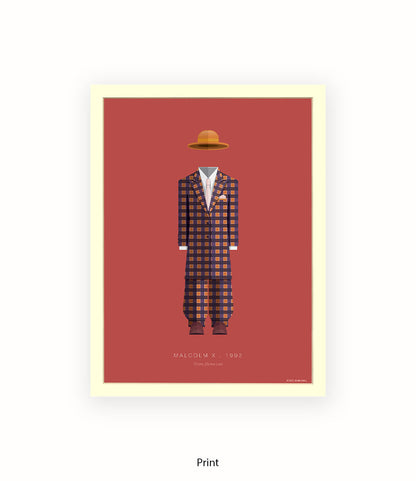 Malcolm X - Checked Suit - Shorty - Fred Birchal Art Print