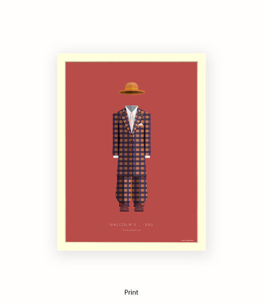 Malcolm X - Checked Suit - Shorty - Fred Birchal Art Print